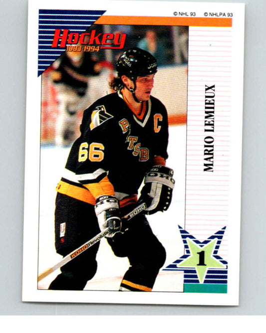 1993-94 Panini Stickers Hockey  #136 Mario Lemieux  Pittsburgh Penguins  V83579 Image 1