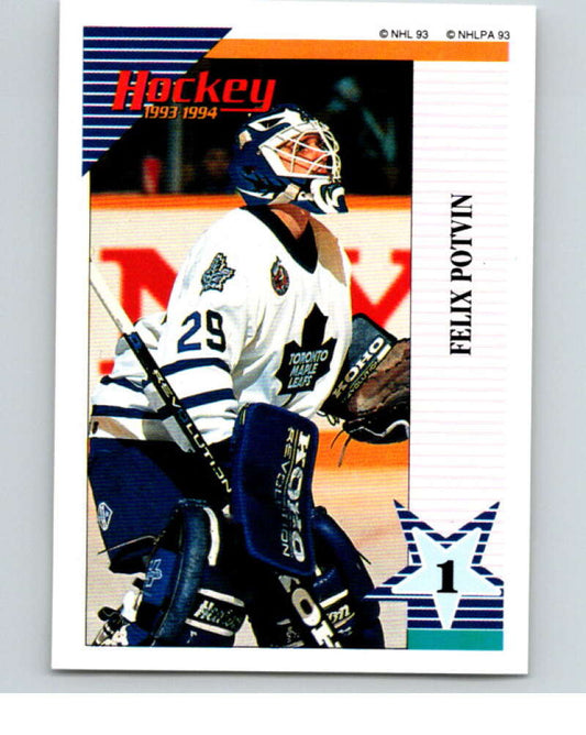 1993-94 Panini Stickers Hockey  #139 Felix Potvin  Toronto Maple Leafs  V83591 Image 1