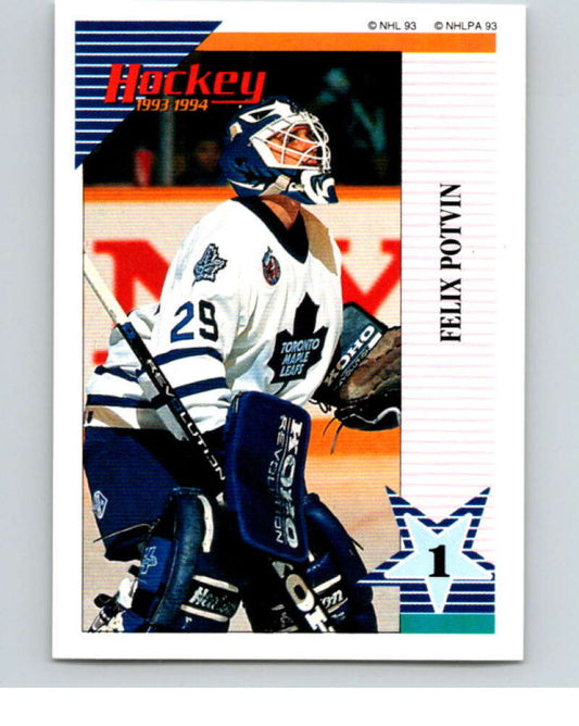 1993-94 Panini Stickers Hockey  #139 Felix Potvin  Toronto Maple Leafs  V83592 Image 1