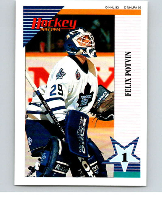 1993-94 Panini Stickers Hockey  #139 Felix Potvin  Toronto Maple Leafs  V83593 Image 1