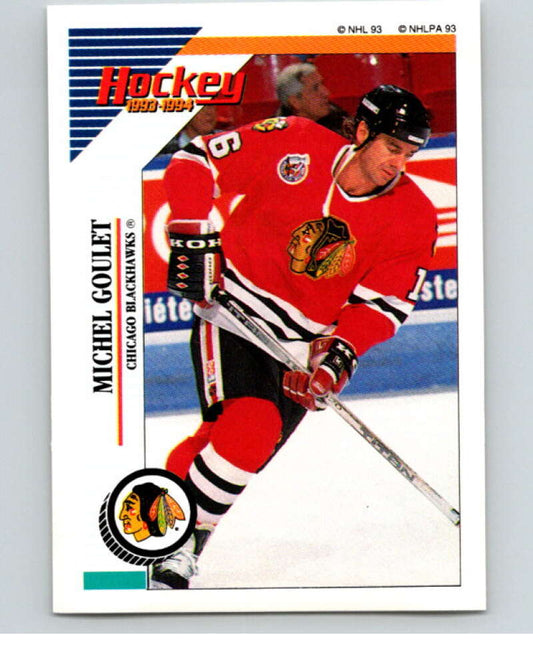 1993-94 Panini Stickers Hockey  #148 Michel Goulet  Chicago Blackhawks  V83620 Image 1