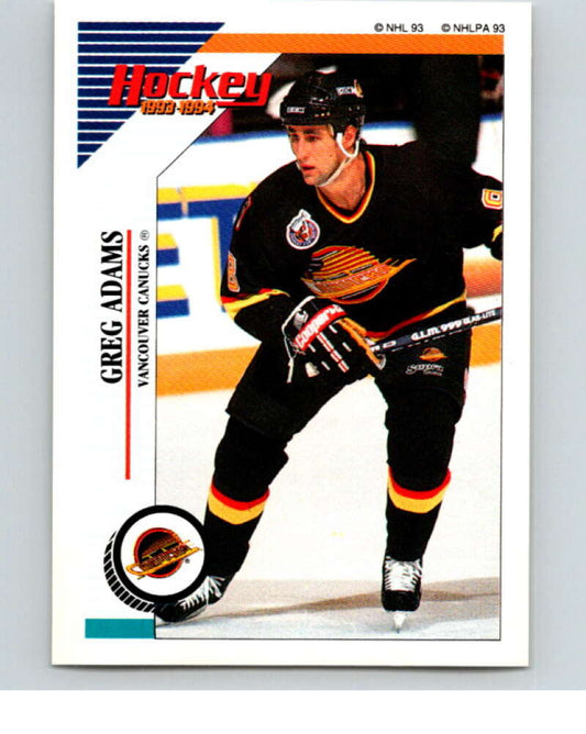 1993-94 Panini Stickers Hockey  #173 Greg Adams  Vancouver Canucks  V83680 Image 1