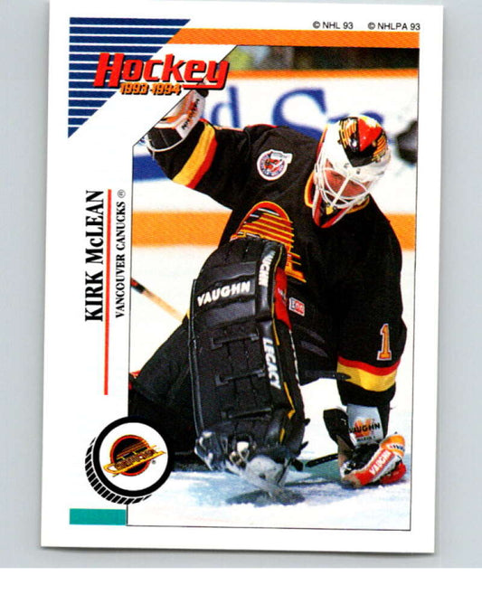 1993-94 Panini Stickers Hockey  #177 Kirk McLean  Vancouver Canucks  V83690 Image 1
