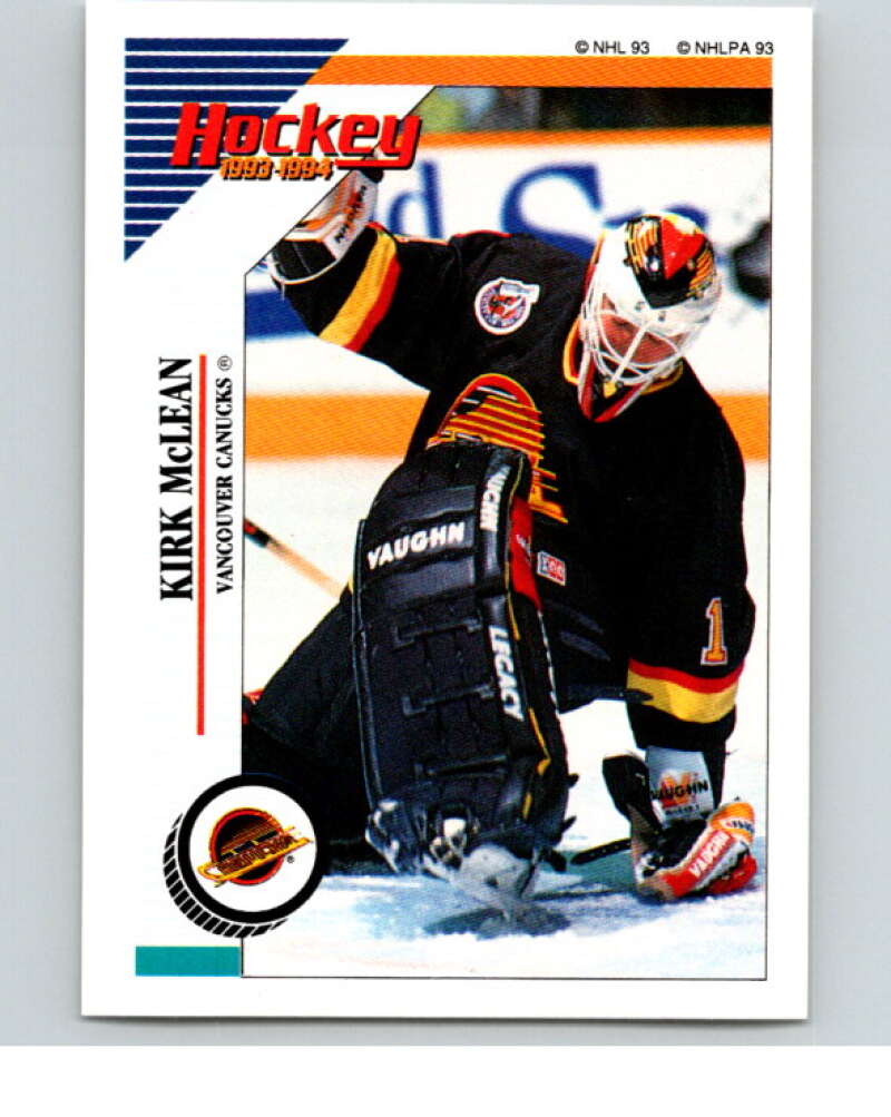 1993-94 Panini Stickers Hockey  #177 Kirk McLean  Vancouver Canucks  V83691 Image 1