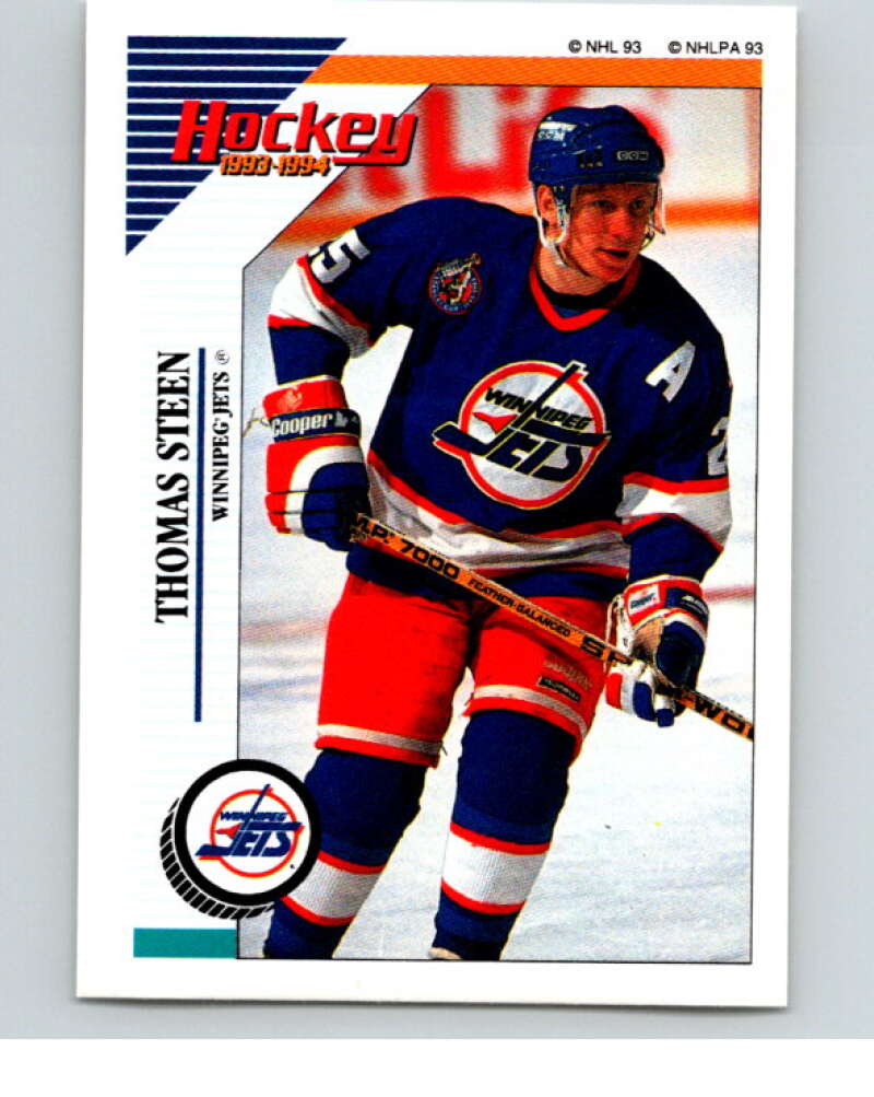 1993-94 Panini Stickers Hockey  #191 Thomas Steen  Winnipeg Jets  V83721 Image 1