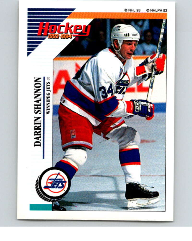 1993-94 Panini Stickers Hockey  #192 Darrin Shannon  Winnipeg Jets  V83724 Image 1