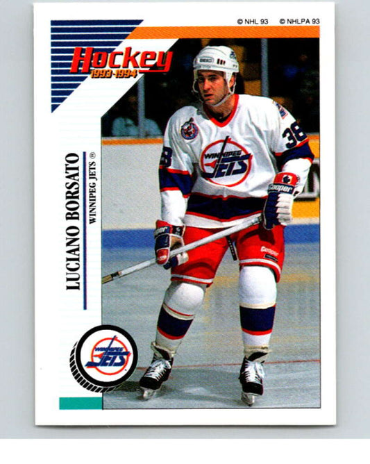 1993-94 Panini Stickers Hockey  #195 Luciano Borsato  Winnipeg Jets  V83735 Image 1