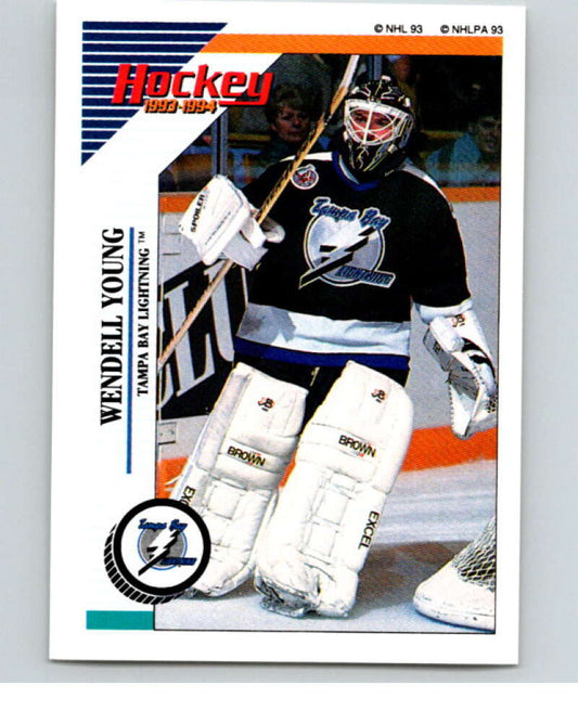 1993-94 Panini Stickers Hockey  #221 Wendell Young  Tampa Bay Lightning  V83801 Image 1