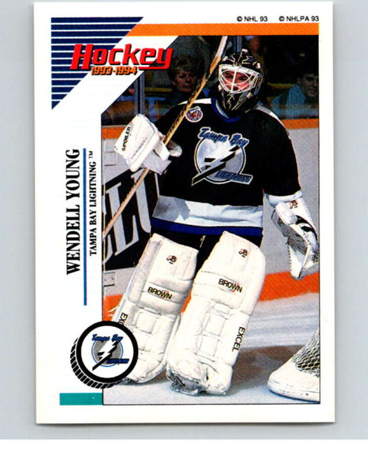 1993-94 Panini Stickers Hockey  #221 Wendell Young  Tampa Bay Lightning  V83802 Image 1