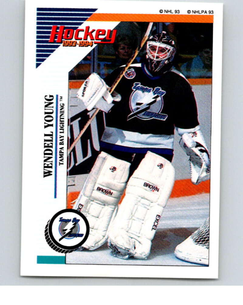 1993-94 Panini Stickers Hockey  #221 Wendell Young  Tampa Bay Lightning  V83804 Image 1