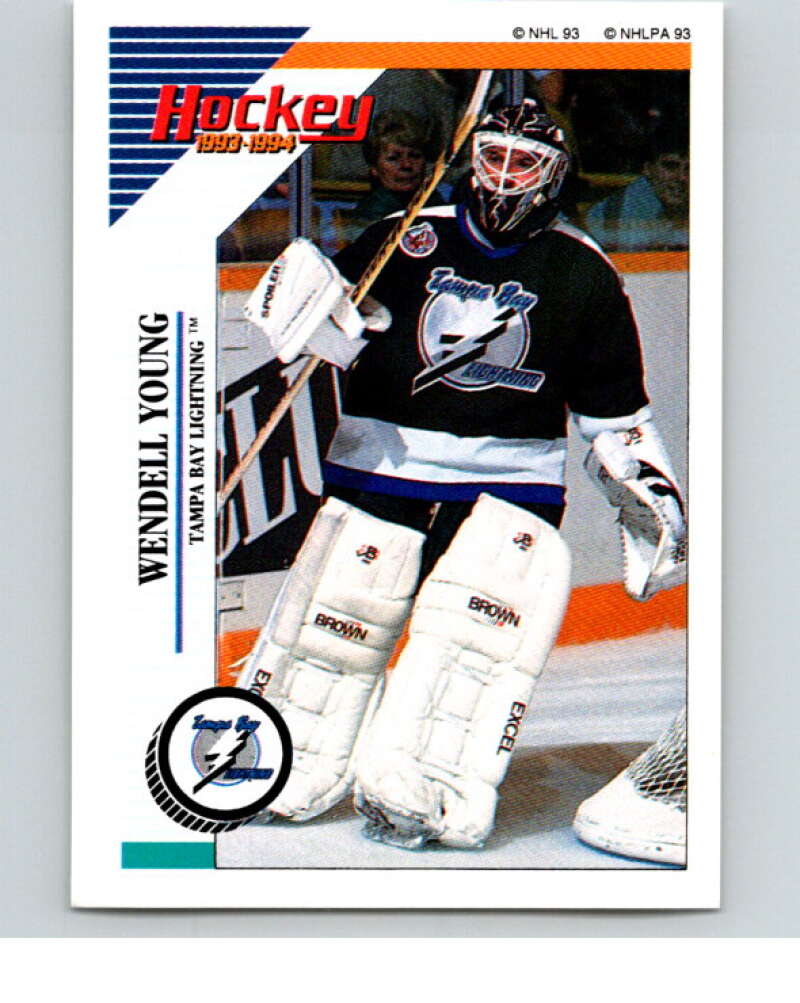 1993-94 Panini Stickers Hockey  #221 Wendell Young  Tampa Bay Lightning  V83805 Image 1