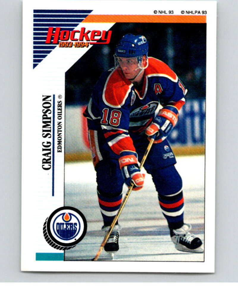 1993-94 Panini Stickers Hockey  #237 Craig Simpson   V83858 Image 1