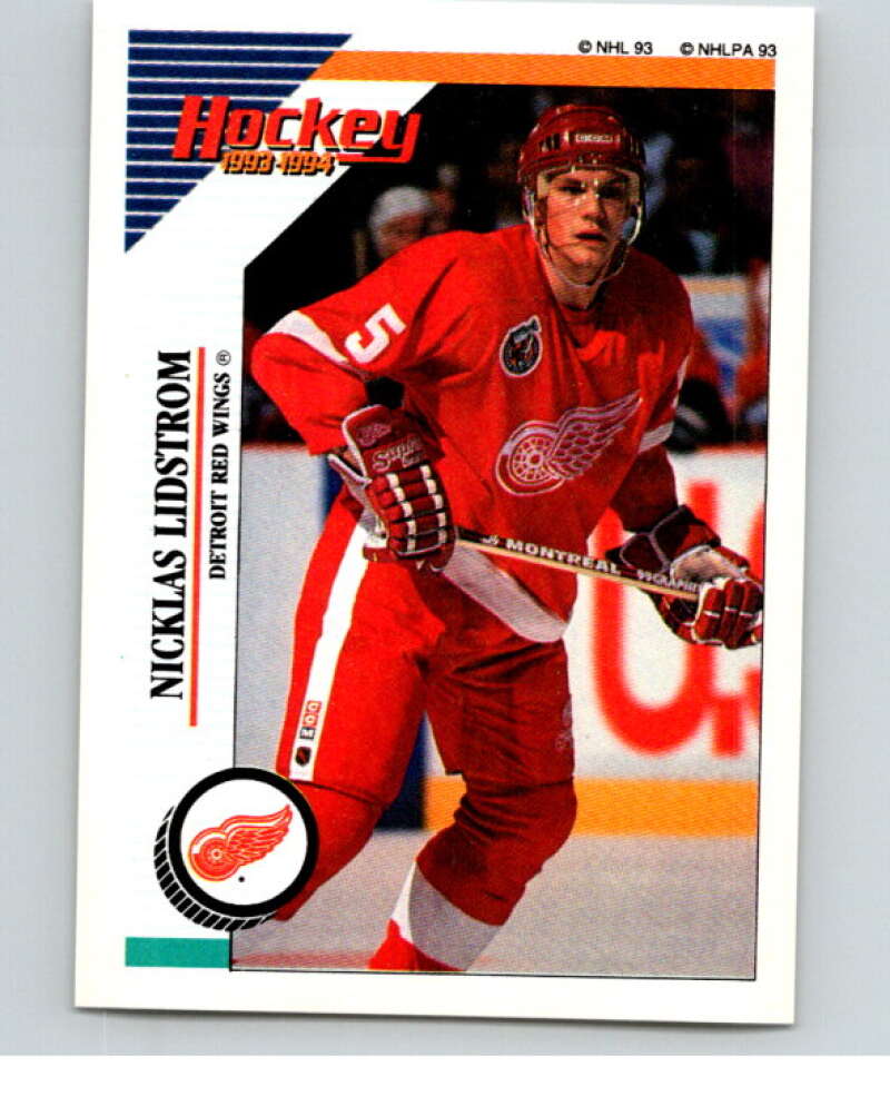 1993-94 Panini Stickers Hockey  #253 Nicklas Lidstrom  Detroit Red Wings  V83910 Image 1