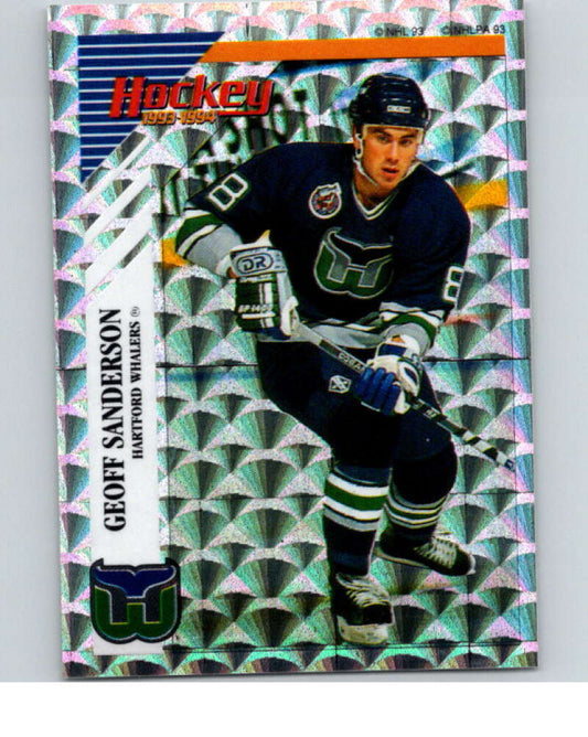 1993-94 Panini Stickers Hockey  #L Geoff Sanderson  Hartford Whalers  V84006 Image 1