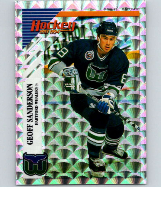 1993-94 Panini Stickers Hockey  #L Geoff Sanderson  Hartford Whalers  V84007 Image 1