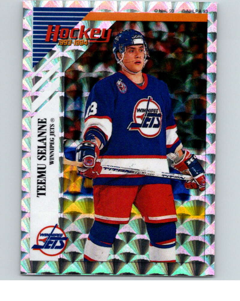 1993-94 Panini Stickers Hockey  #Q Teemu Selanne  Winnipeg Jets  V84018 Image 1