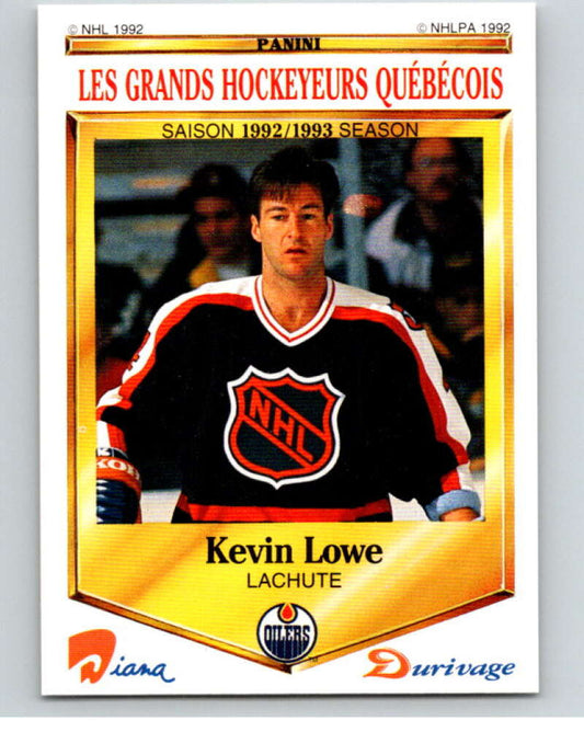1992-93 Durivage Panini #42 Kevin Lowe  V84084 Image 1