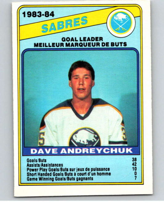 1984-85 O-Pee-Chee #353 Dave Andreychuk TL  Buffalo Sabres  V84125 Image 1