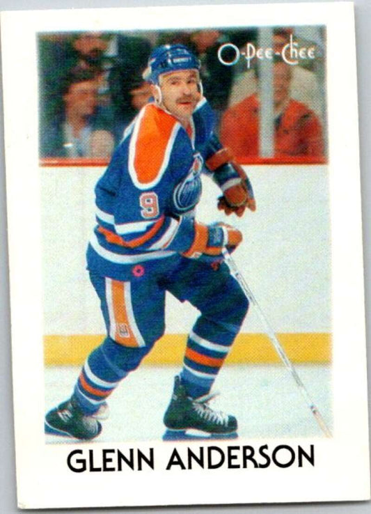 1987-88 O-Pee-Chee Minis #1 Glenn Anderson  Edmonton Oilers  V84126 Image 1