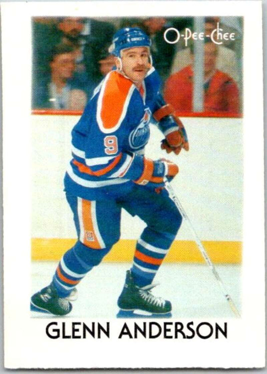 1987-88 O-Pee-Chee Minis #1 Glenn Anderson  Edmonton Oilers  V84127 Image 1