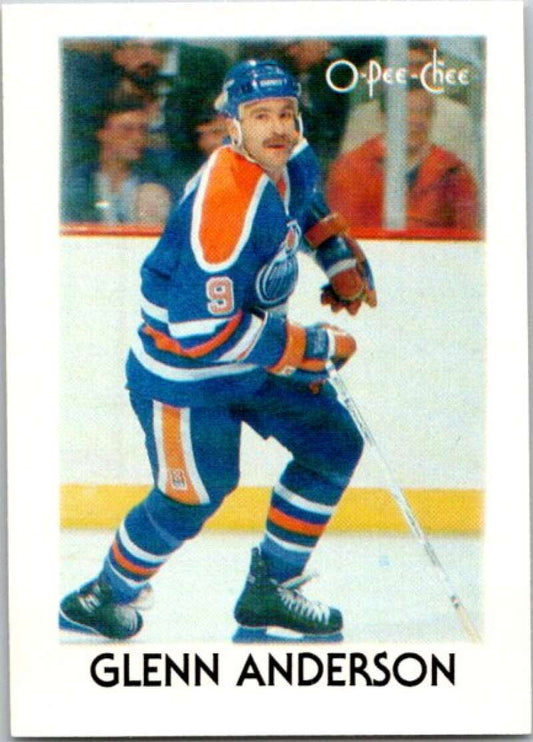 1987-88 O-Pee-Chee Minis #1 Glenn Anderson  Edmonton Oilers  V84128 Image 1