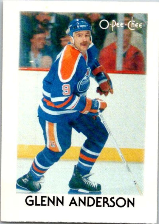 1987-88 O-Pee-Chee Minis #1 Glenn Anderson  Edmonton Oilers  V84129 Image 1