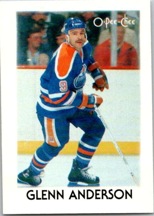 1987-88 O-Pee-Chee Minis #1 Glenn Anderson  Edmonton Oilers  V84130 Image 1