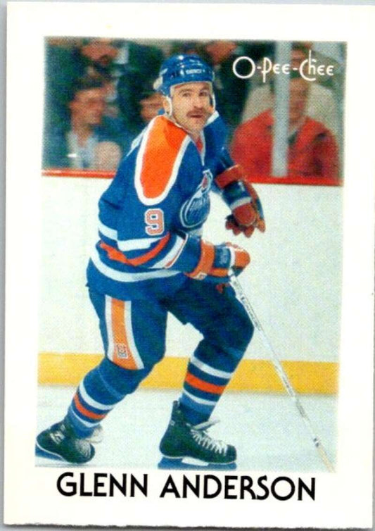 1987-88 O-Pee-Chee Minis #1 Glenn Anderson  Edmonton Oilers  V84131 Image 1