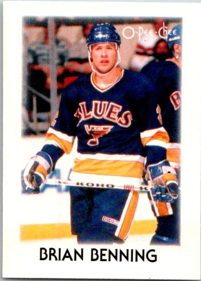 1987-88 O-Pee-Chee Minis #2 Brian Benning  St. Louis Blues  V84134 Image 1