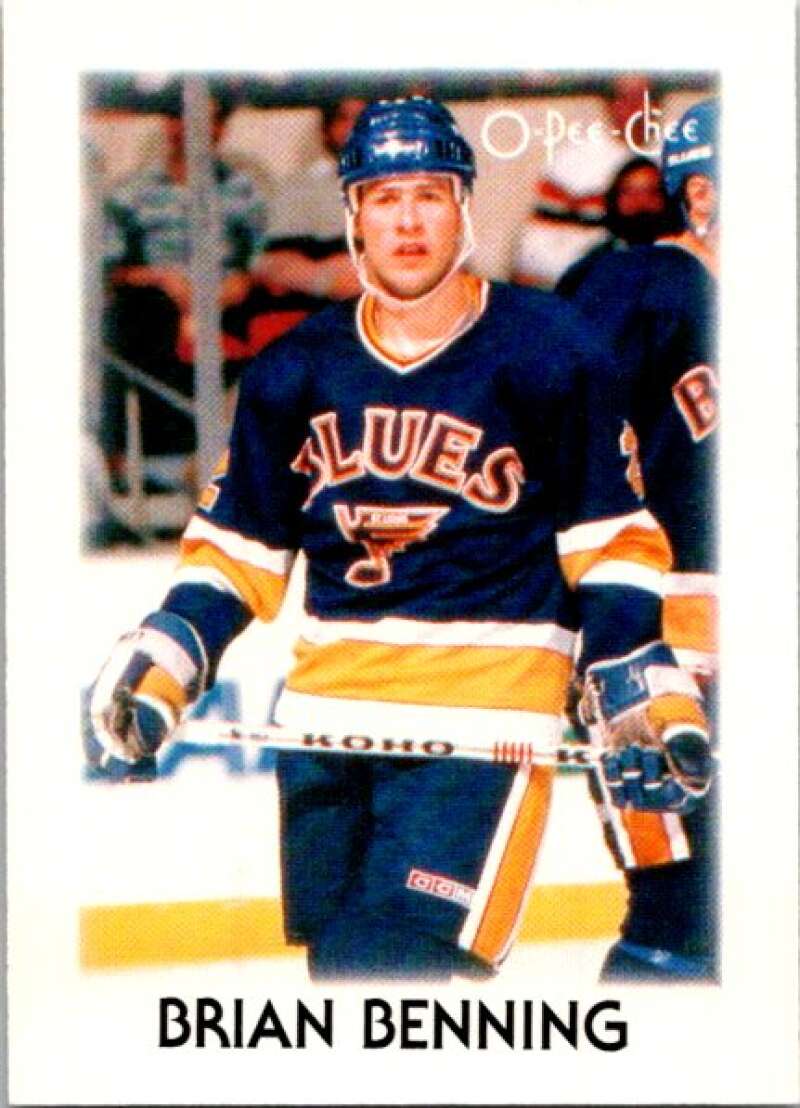 1987-88 O-Pee-Chee Minis #2 Brian Benning  St. Louis Blues  V84135 Image 1