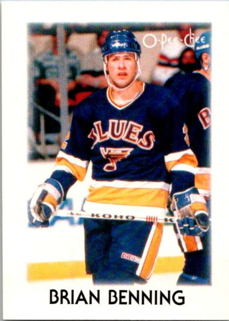1987-88 O-Pee-Chee Minis #2 Brian Benning  St. Louis Blues  V84137 Image 1