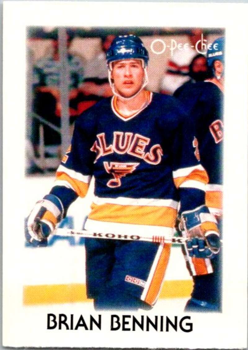 1987-88 O-Pee-Chee Minis #2 Brian Benning  St. Louis Blues  V84139 Image 1