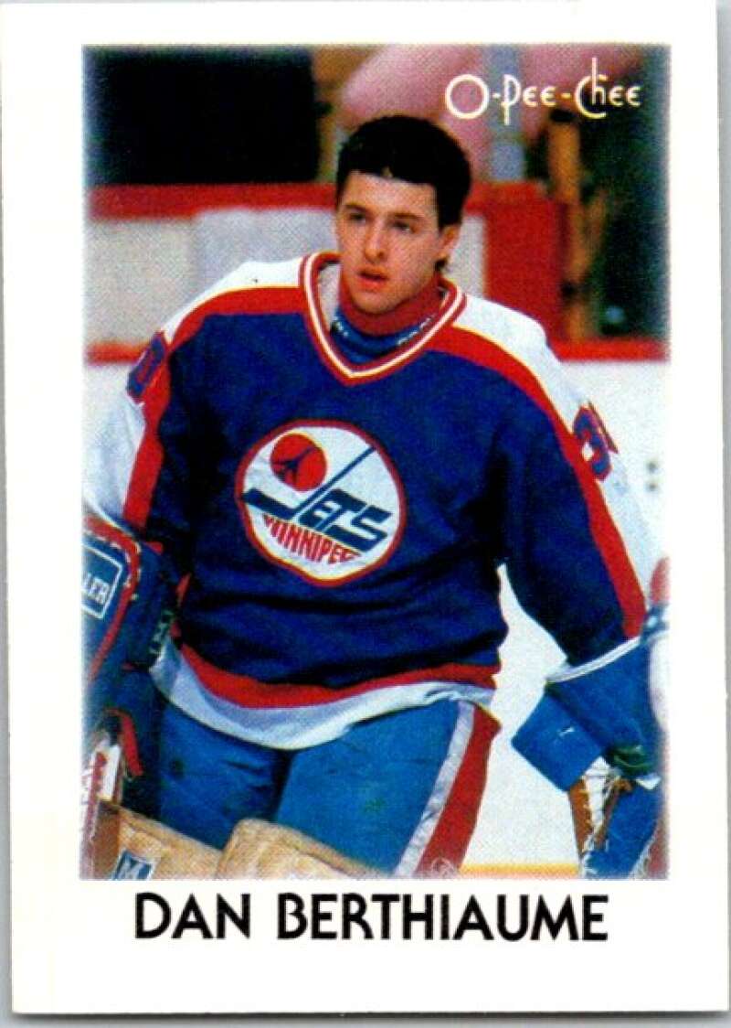 1987-88 O-Pee-Chee Minis #3 Daniel Berthiaume  Winnipeg Jets  V84140 Image 1