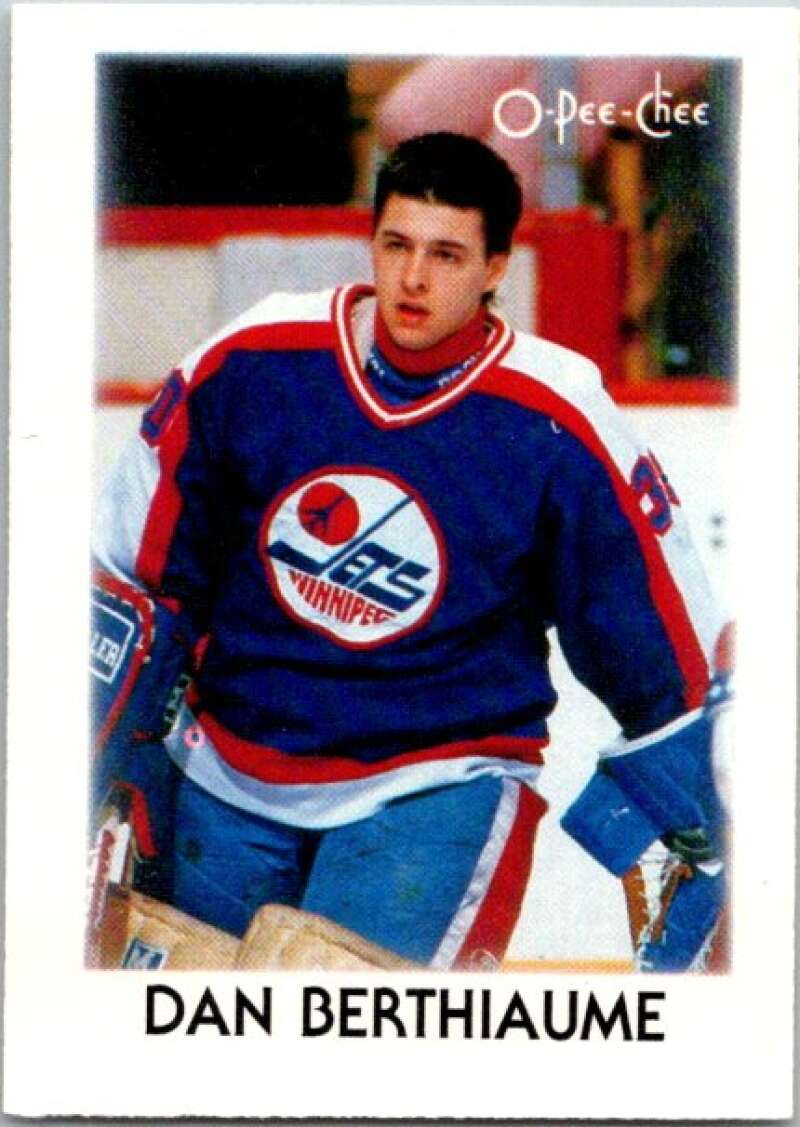 1987-88 O-Pee-Chee Minis #3 Daniel Berthiaume  Winnipeg Jets  V84145 Image 1