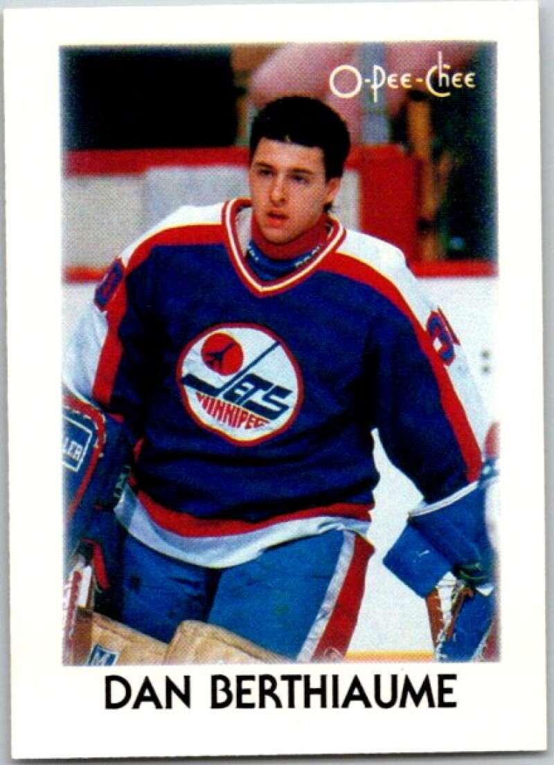 1987-88 O-Pee-Chee Minis #3 Daniel Berthiaume  Winnipeg Jets  V84146 Image 1