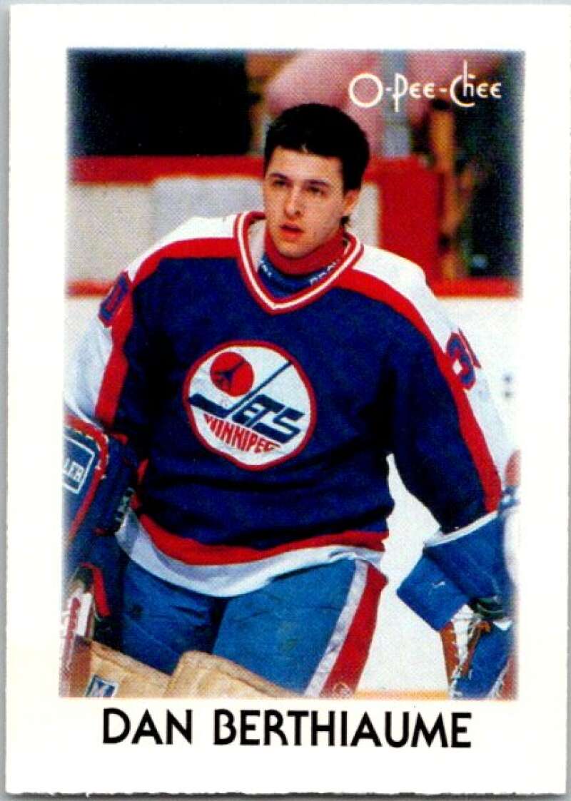1987-88 O-Pee-Chee Minis #3 Daniel Berthiaume  Winnipeg Jets  V84147 Image 1