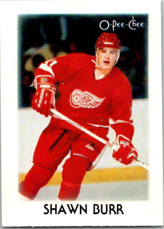 1987-88 O-Pee-Chee Minis #5 Shawn Burr  Detroit Red Wings  V84160 Image 1