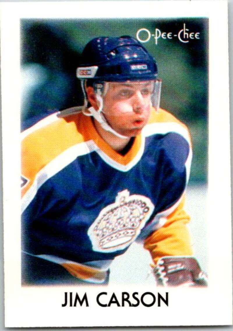 1987-88 O-Pee-Chee Minis #6 Jimmy Carson  Los Angeles Kings  V84163 Image 1