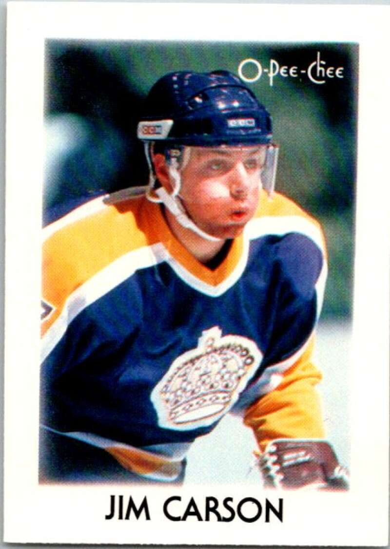 1987-88 O-Pee-Chee Minis #6 Jimmy Carson  Los Angeles Kings  V84165 Image 1