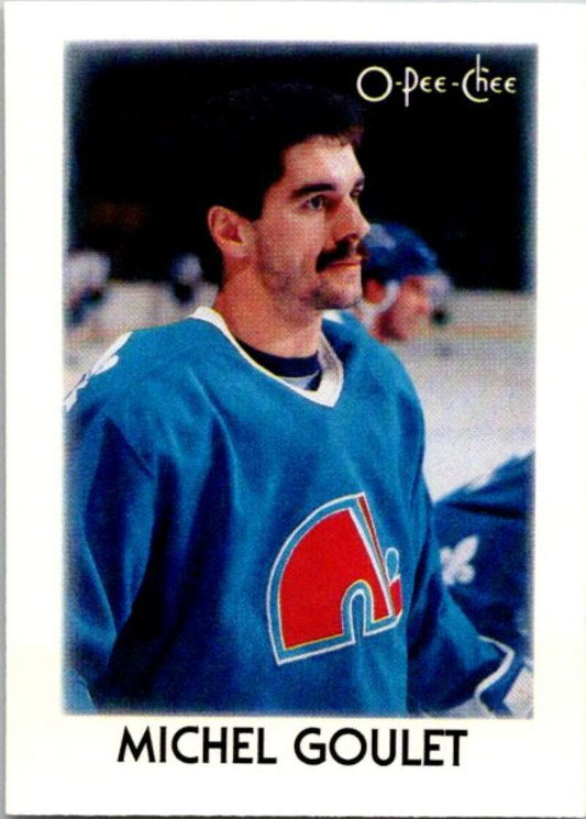 1987-88 O-Pee-Chee Minis #12 Michel Goulet  Quebec Nordiques  V84199 Image 1