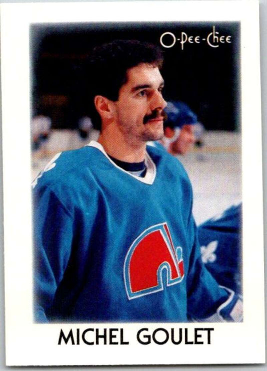 1987-88 O-Pee-Chee Minis #12 Michel Goulet  Quebec Nordiques  V84200 Image 1