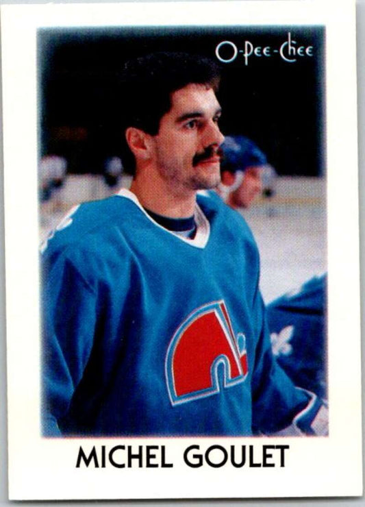 1987-88 O-Pee-Chee Minis #12 Michel Goulet  Quebec Nordiques  V84201 Image 1