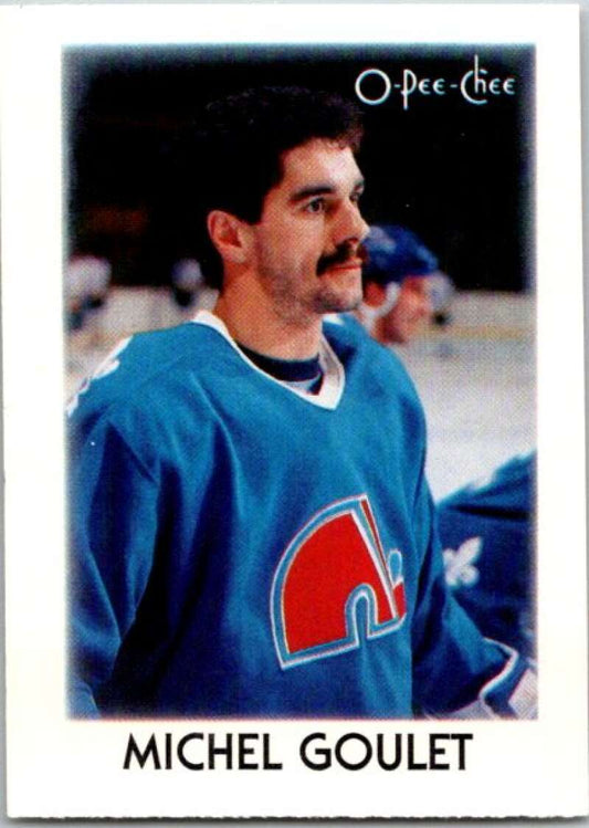 1987-88 O-Pee-Chee Minis #12 Michel Goulet  Quebec Nordiques  V84202 Image 1