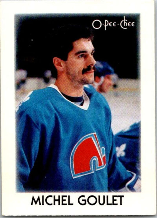 1987-88 O-Pee-Chee Minis #12 Michel Goulet  Quebec Nordiques  V84203 Image 1