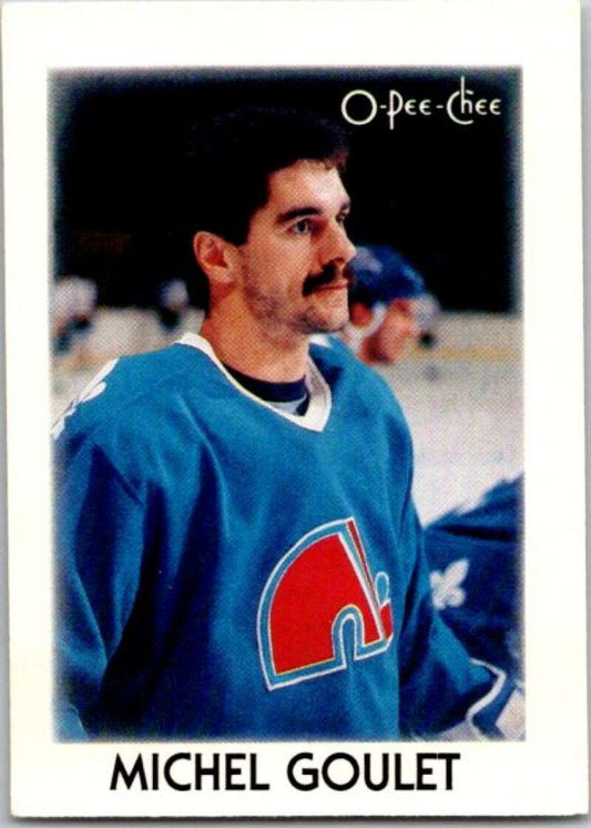 1987-88 O-Pee-Chee Minis #12 Michel Goulet  Quebec Nordiques  V84204 Image 1
