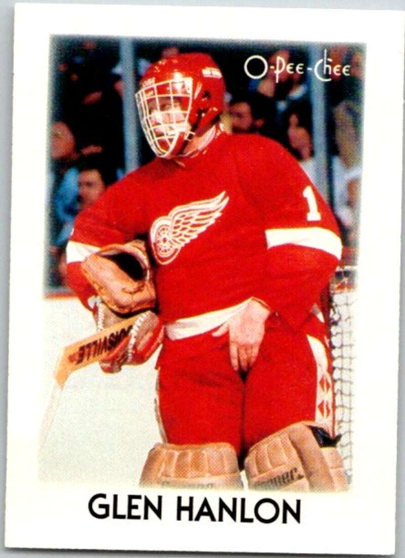 1987-88 O-Pee-Chee Minis #14 Glen Hanlon  Detroit Red Wings  V84206 Image 1