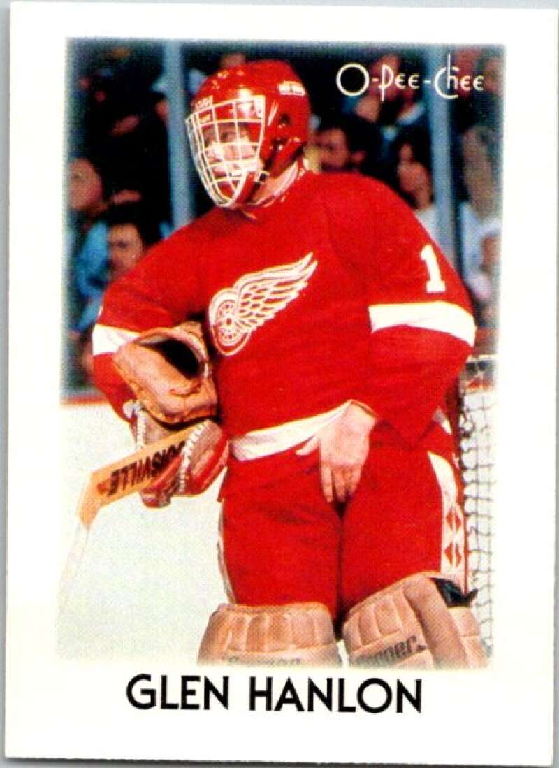 1987-88 O-Pee-Chee Minis #14 Glen Hanlon  Detroit Red Wings  V84208 Image 1
