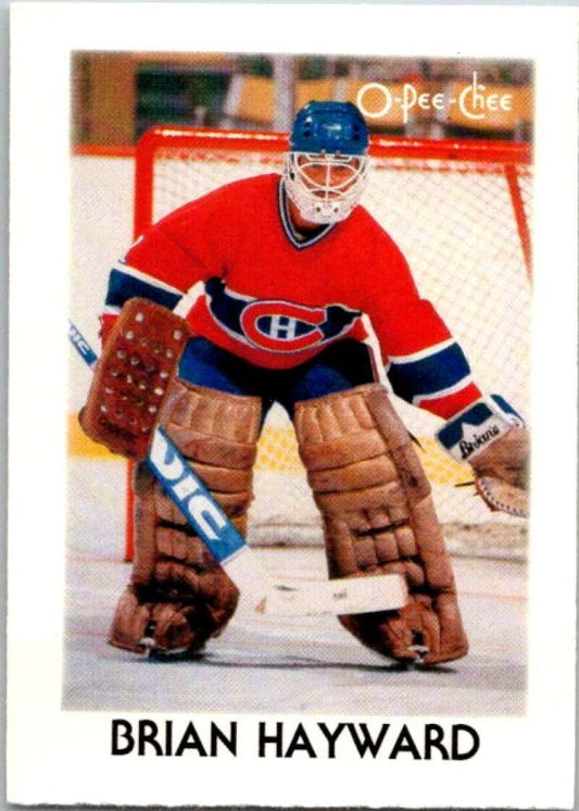 1987-88 O-Pee-Chee Minis #15 Brian Hayward  Montreal Canadiens  V84211 Image 1
