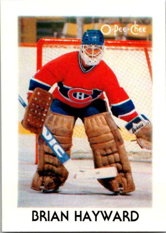 1987-88 O-Pee-Chee Minis #15 Brian Hayward  Montreal Canadiens  V84216 Image 1