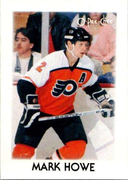 1987-88 O-Pee-Chee Minis #18 Mark Howe  Philadelphia Flyers  V84235 Image 1